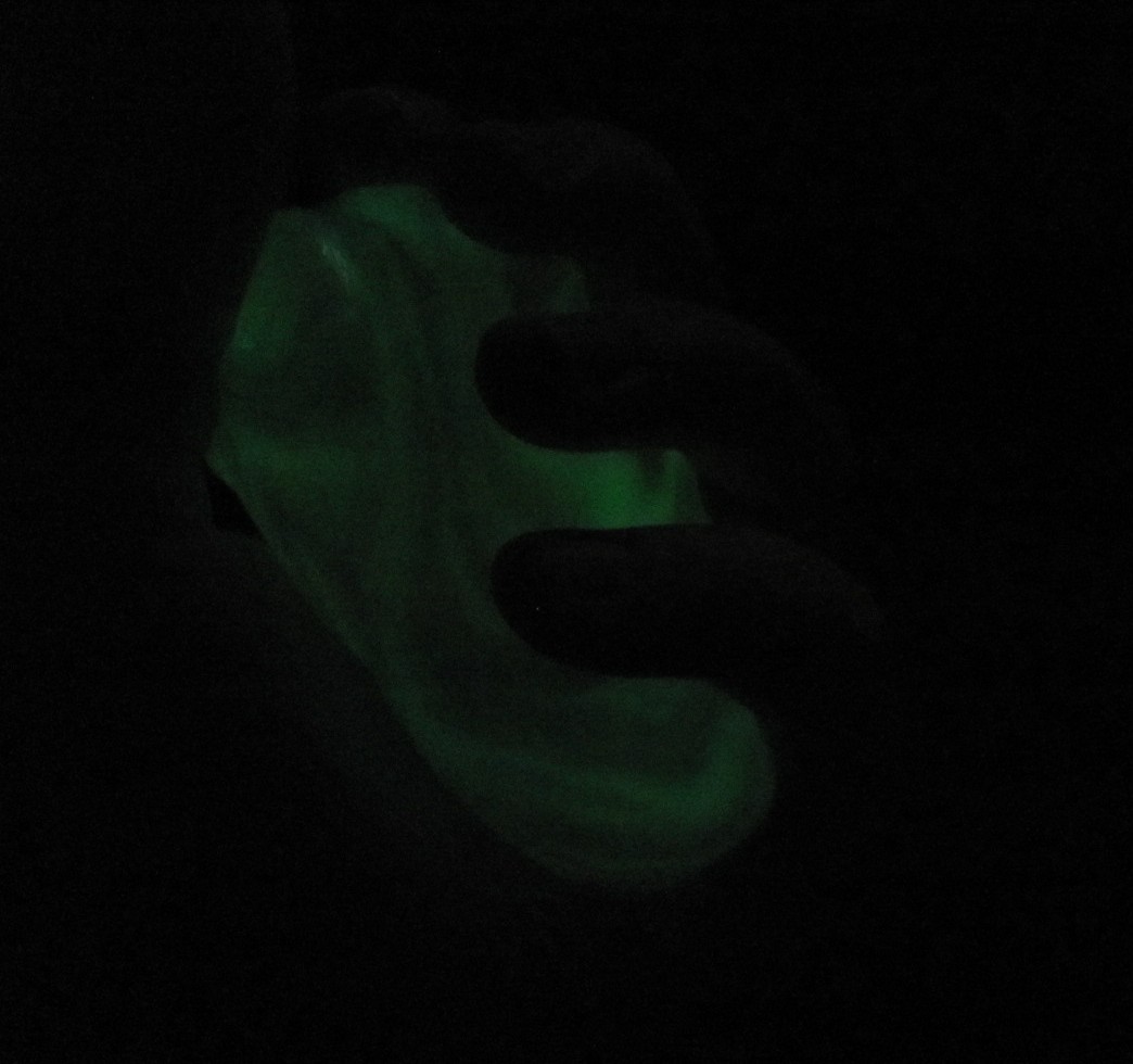 lots of glow-in-the-dark silly putty