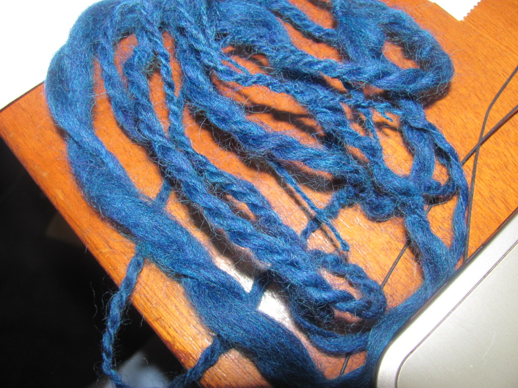 Very lumpy uneven first spun thread/yarn