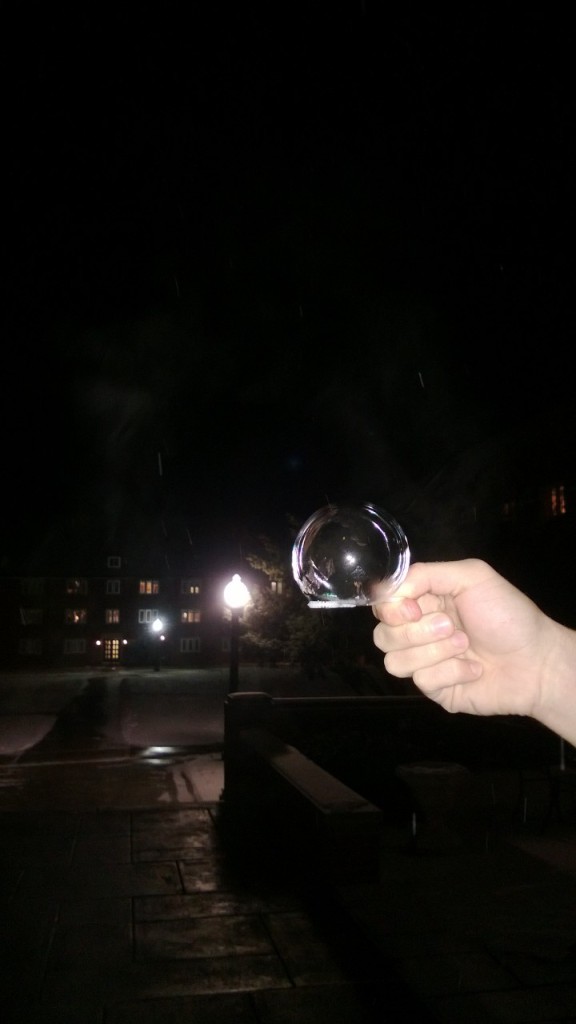 A frozen bubble